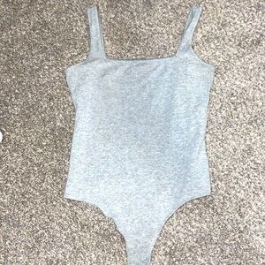 Gray bodysuit/ cotton/ size small